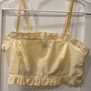 Nasty Gal yellow crop top